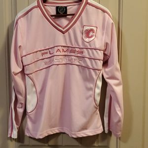 Pink calgary flames jersey